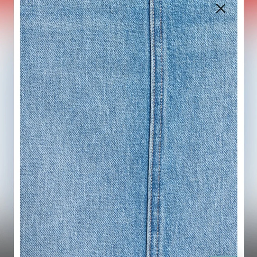 MOTHER The Flagpole Raw Hem Denim Maxi Skirt 100% Cotton - Picture 6 of 14